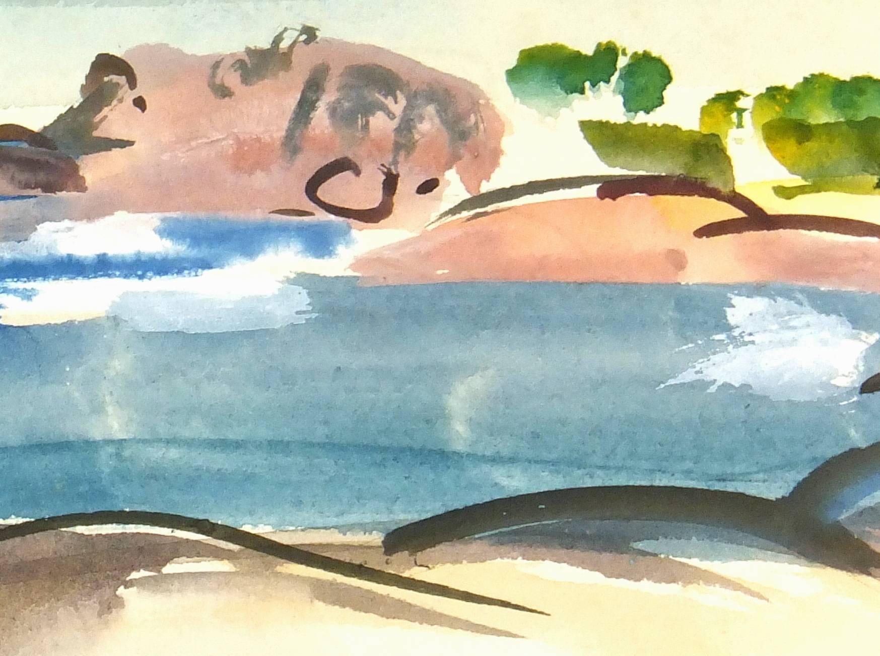 Ocean Front Landscape - Art by Madeleine Scali