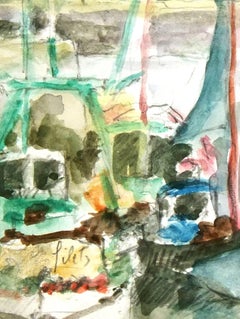 French Watercolor - Fishing Boats