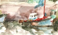 French Watercolor - Fishing Boats