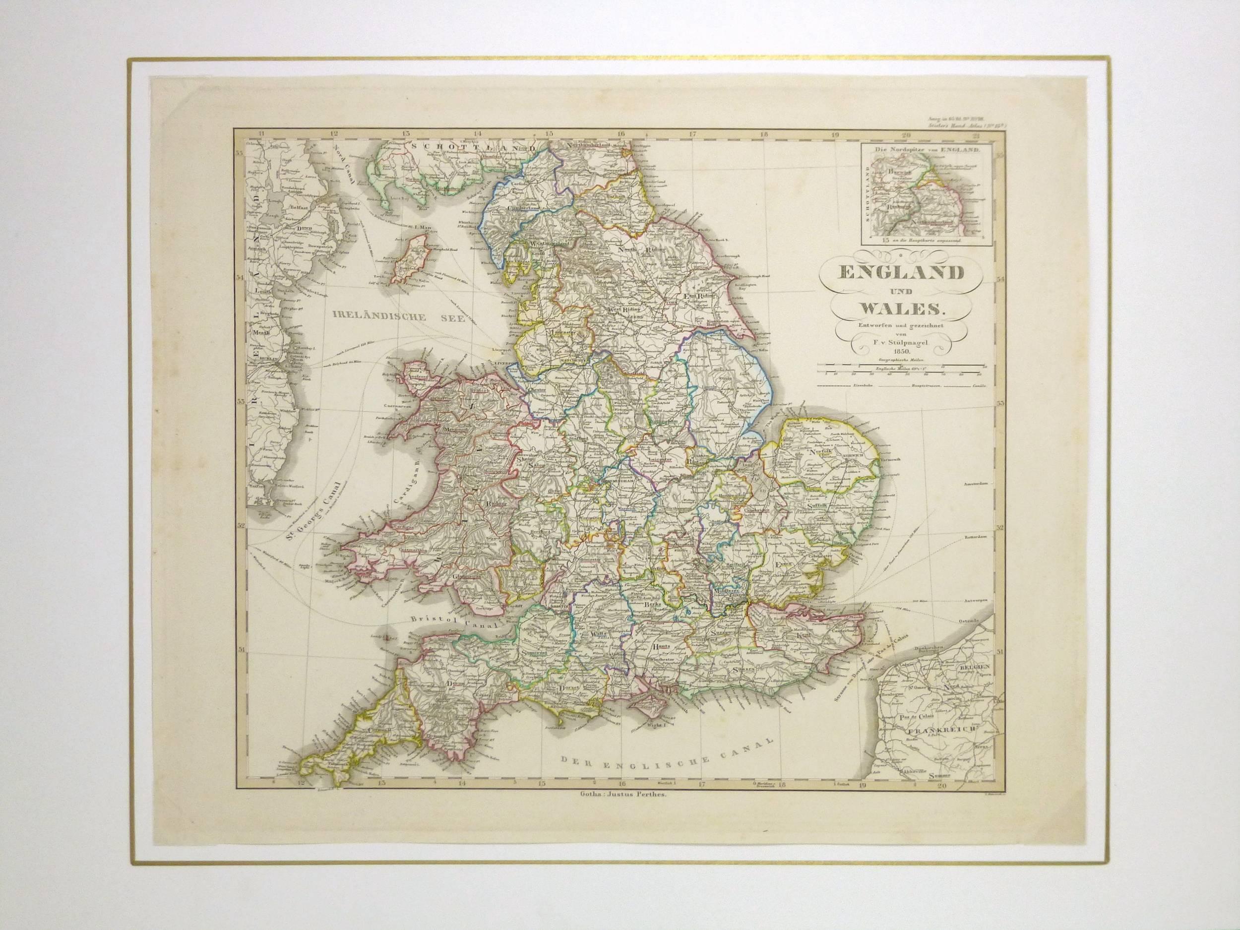 map of england 1850