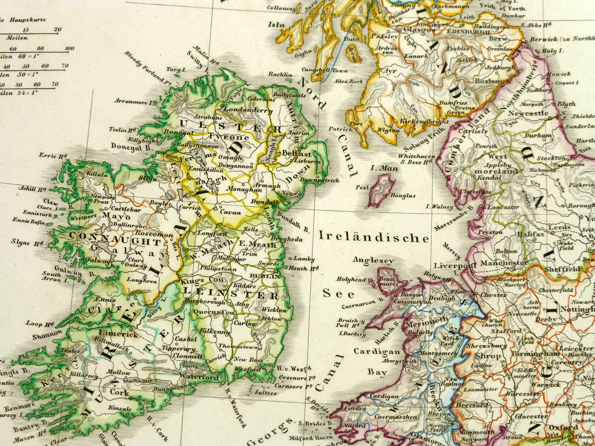 Map of British Isles - Print by Unknown