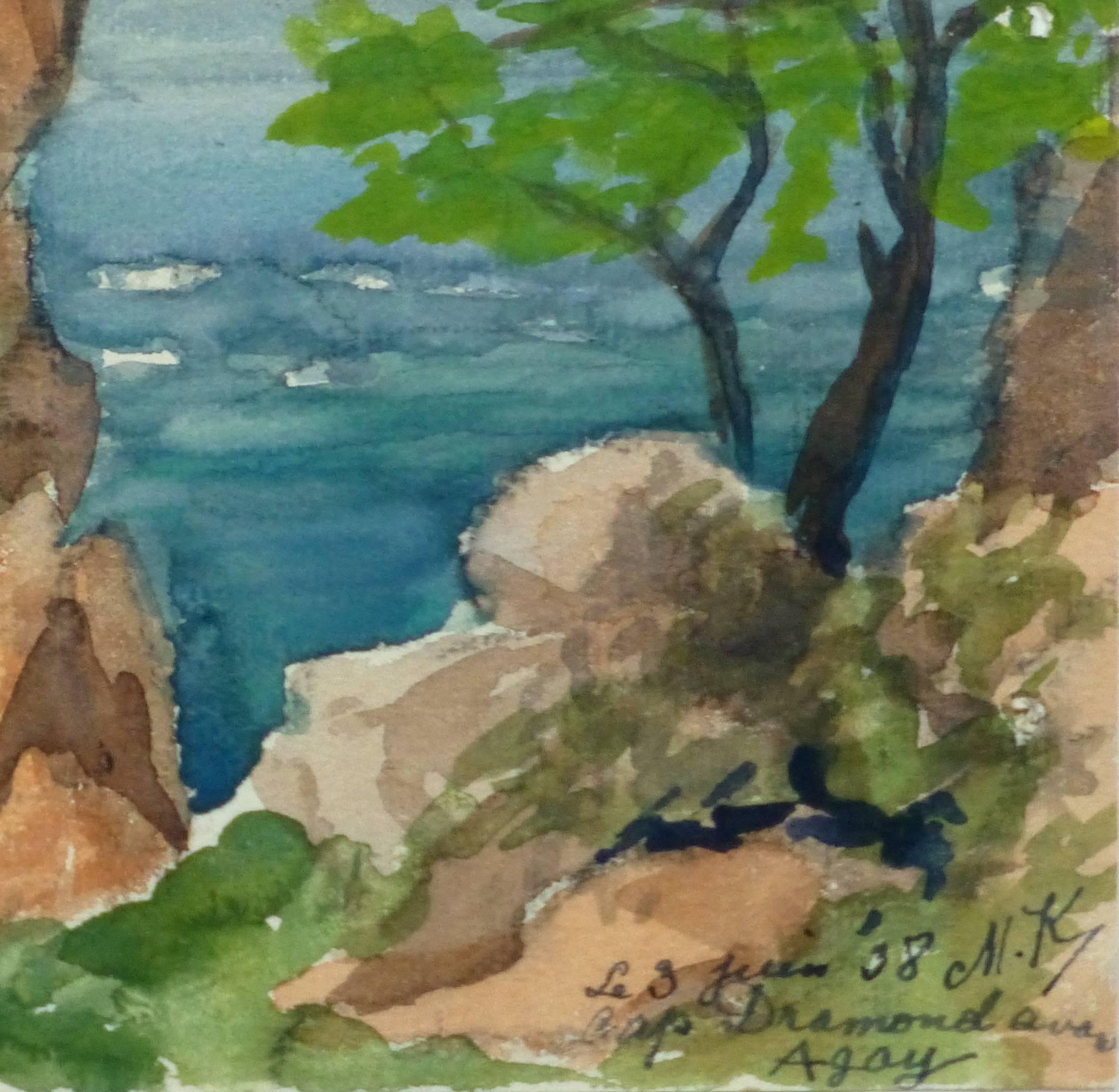 Cap Dramont - Gris Landscape Art par M. Kesseler