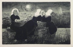 Vintage Fine Art - Donne al porto