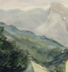 French Watercolor Landscape - Chemin des Salles