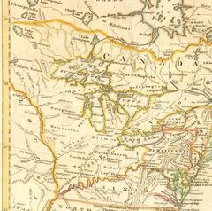 Antique British Map - American Revolution 1782