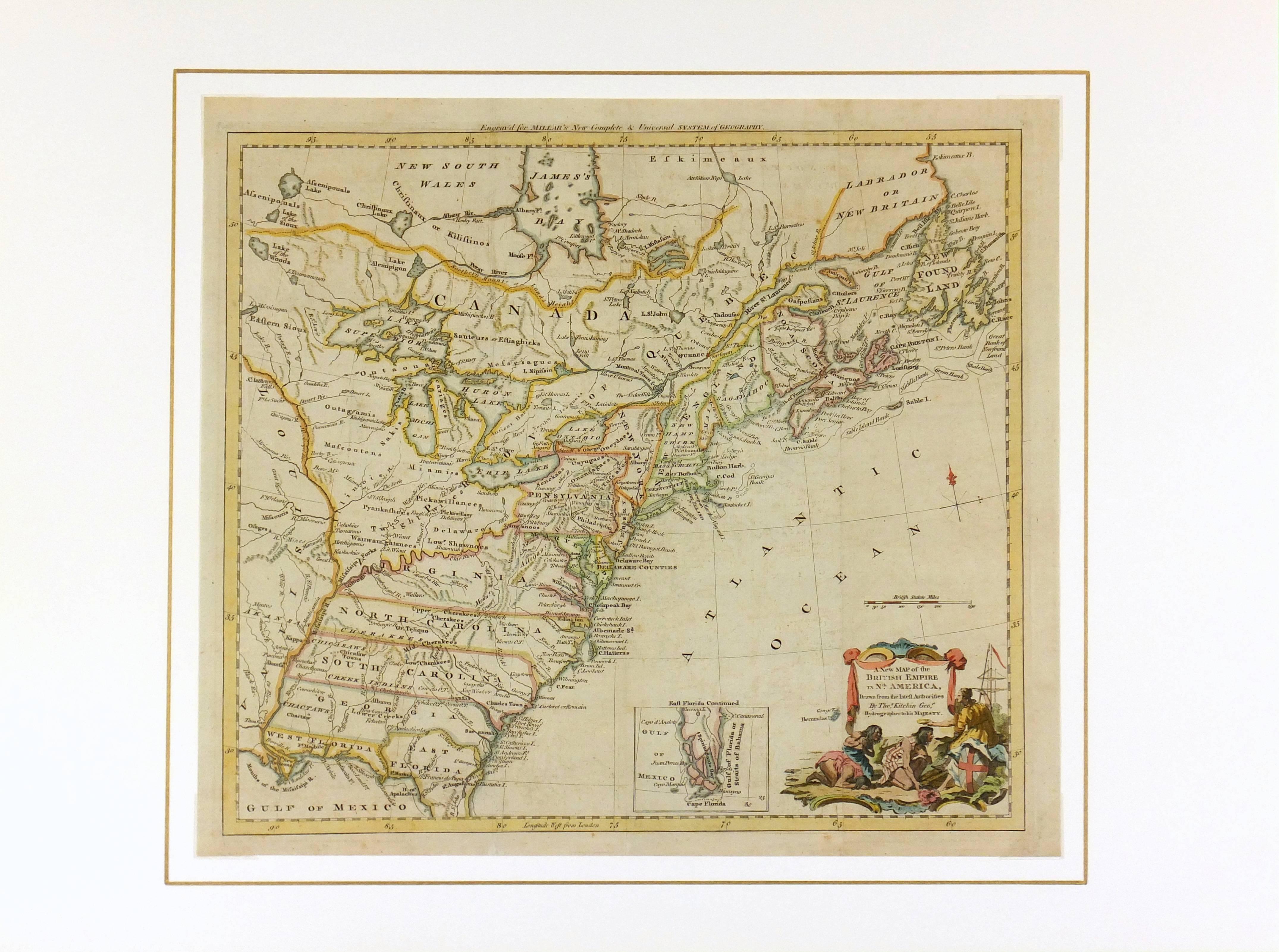 Antique British Map - American Revolution 1782 1
