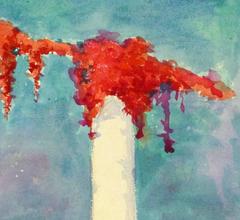 Acquerello francese vintage - Vite rosse