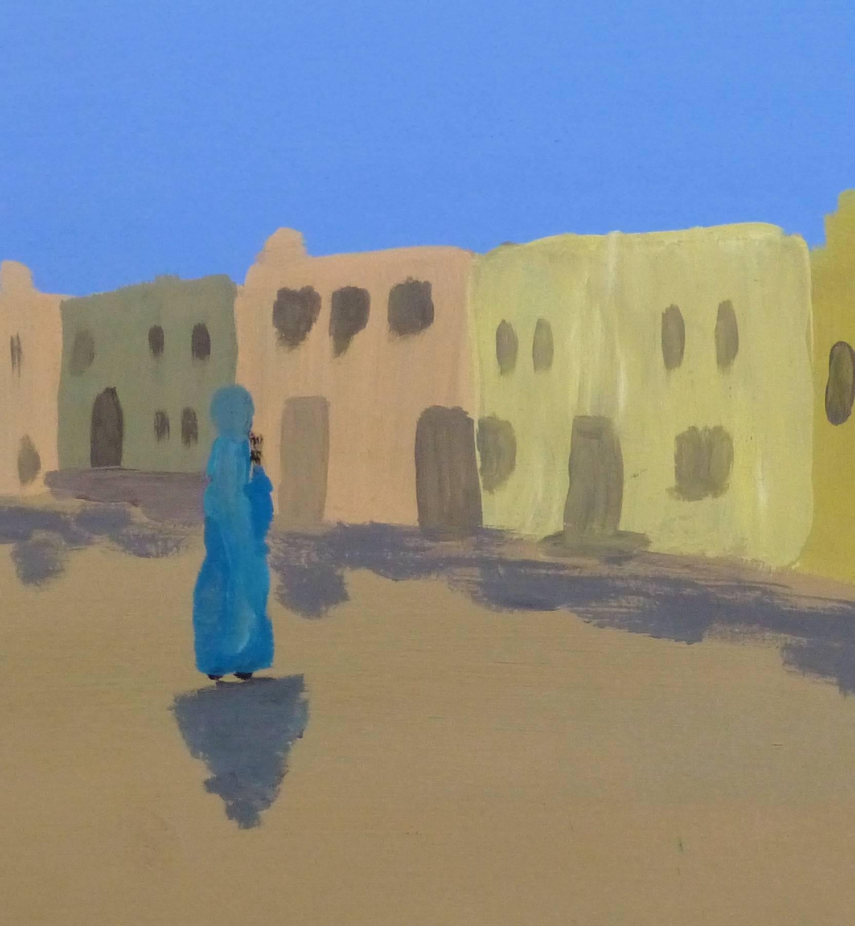 Vintage Painting of Timbuktu - Brown Landscape Painting by Adolphe Remy
