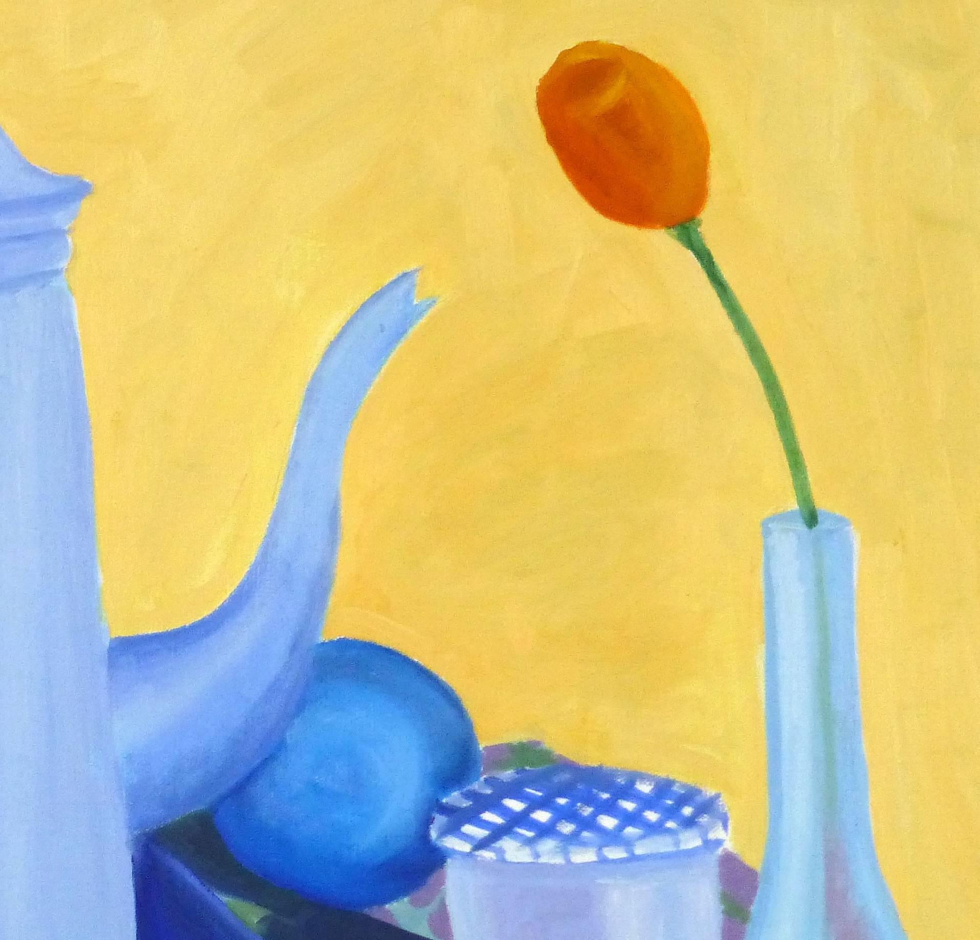 Stillleben – Studie in Blau (Beige), Still-Life Painting, von Unknown