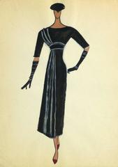 Balmain Fashion Sketch - Evening Dress