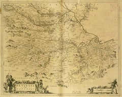 Antique Roxburghshire, Scotland Map