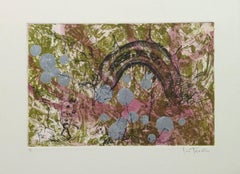 Abstract Aquatint Etching - Tunnel I
