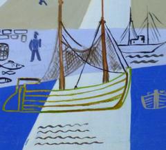 Vintage French Painting - Mid-Century Maritime