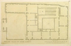 Gravure sur cuivre ancienne - Palais Sacchetti