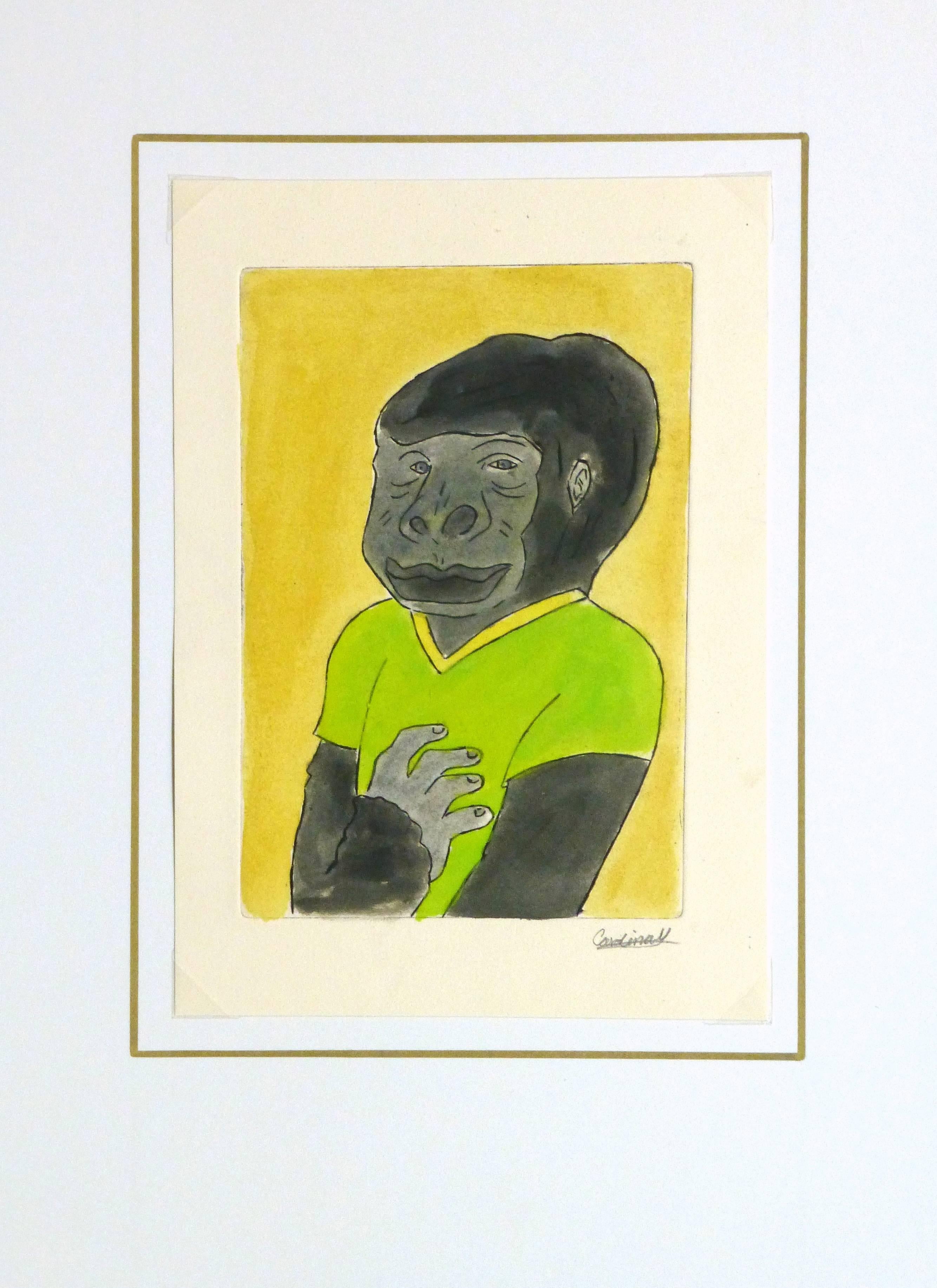 watercolor gorilla
