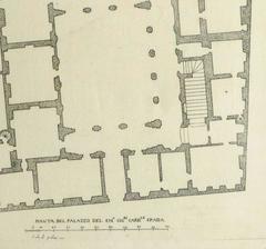 Incisione antica italiana - Palazzo del Cardinale Spada