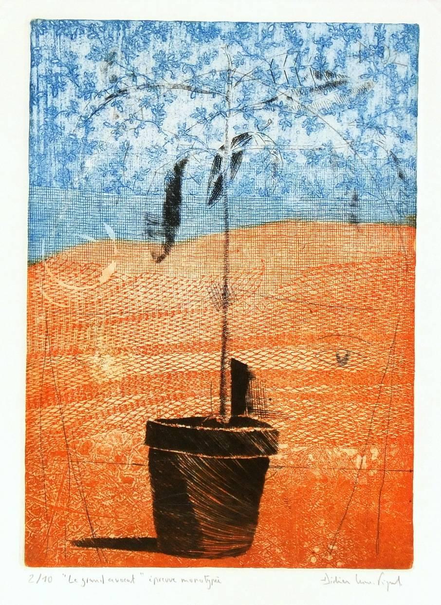 Didier Lesne-Pigeaud Abstract Print - Abstract French Aquatint- Le Grand Avocat