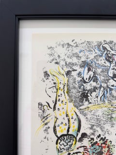 Acrobats, circa 1969 — Marc Chagall, Color Lithograph