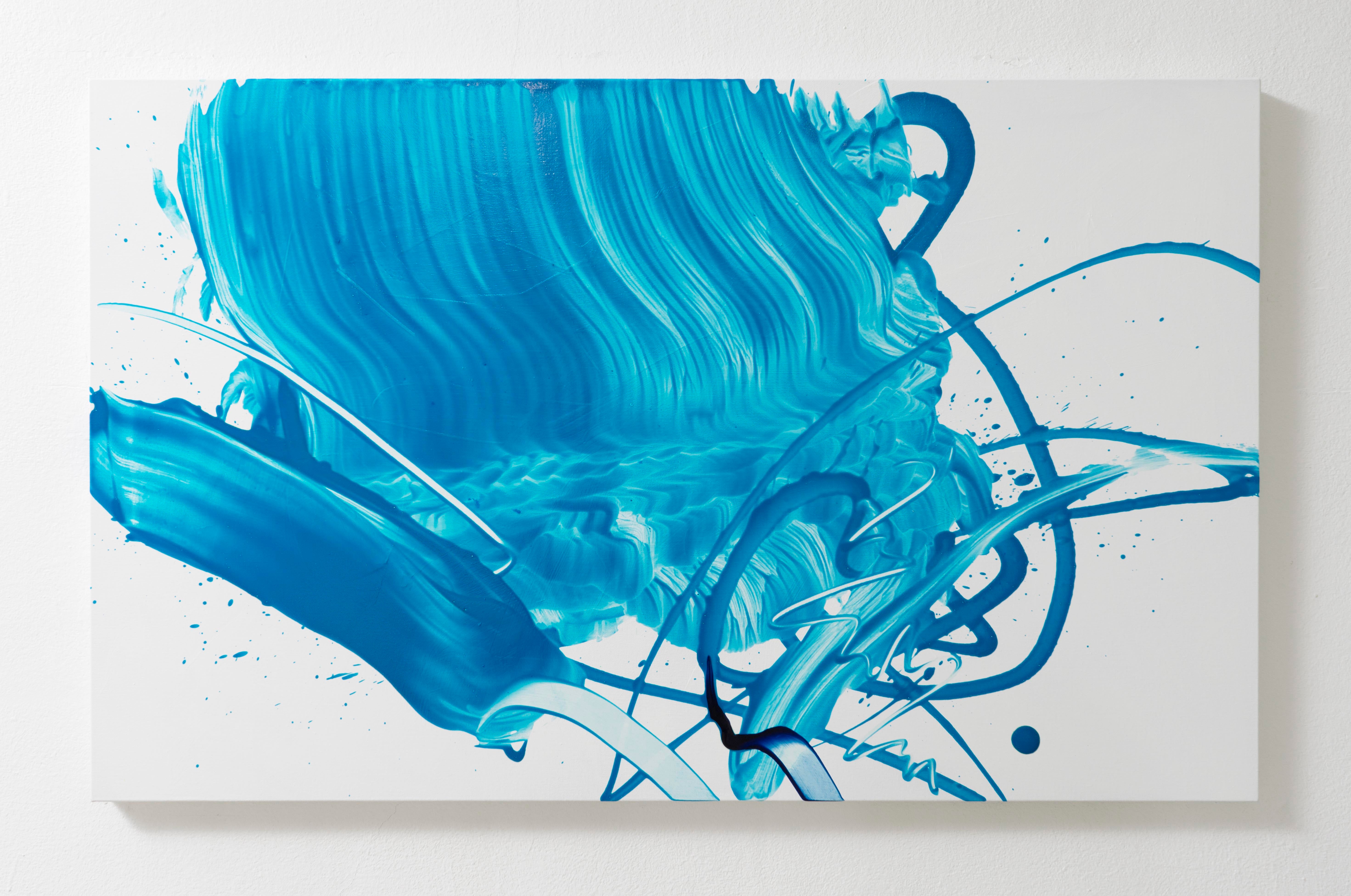 Beginning Of The Stop 11 S Choi Abstract Expressionism Blue Oil Painting
