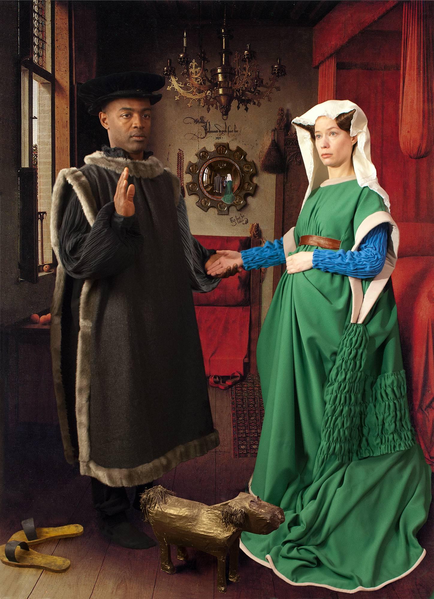 E2 - Kleinveld & Julien Figurative Photograph - Ode to Van Eyck's Arnolfini Marriage