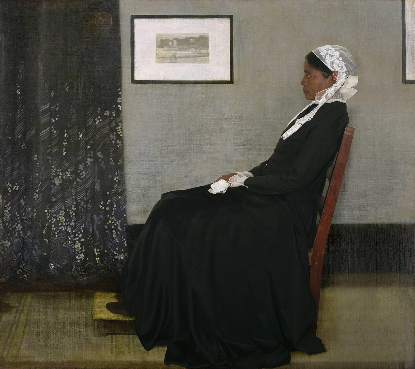 E2 - Kleinveld & Julien Figurative Print - Ode to Whistler's Arrangement in Grey and Black No. 1