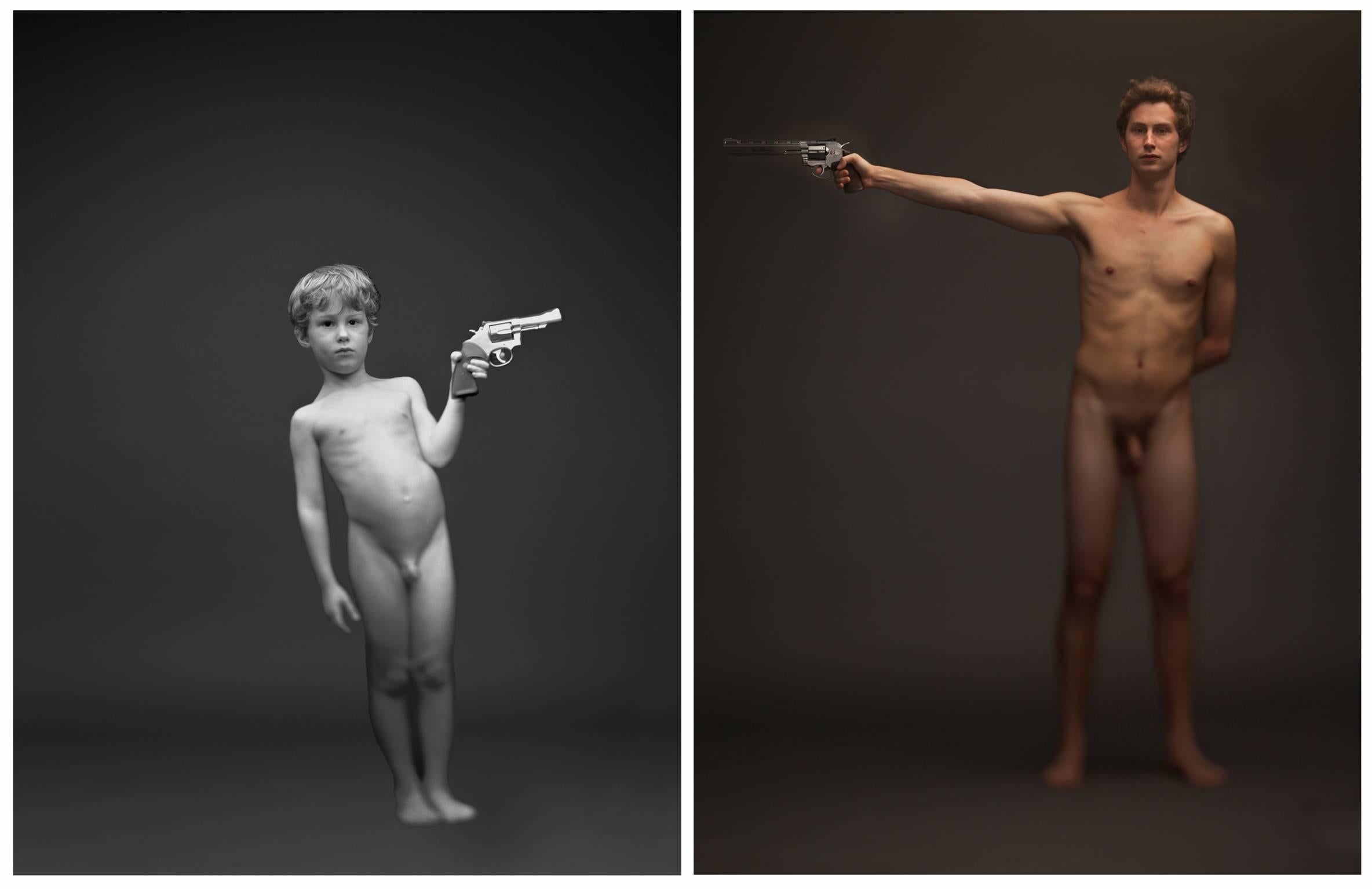 Growing up in a Gun Culture, My Son - Photograph by Neil Alexander