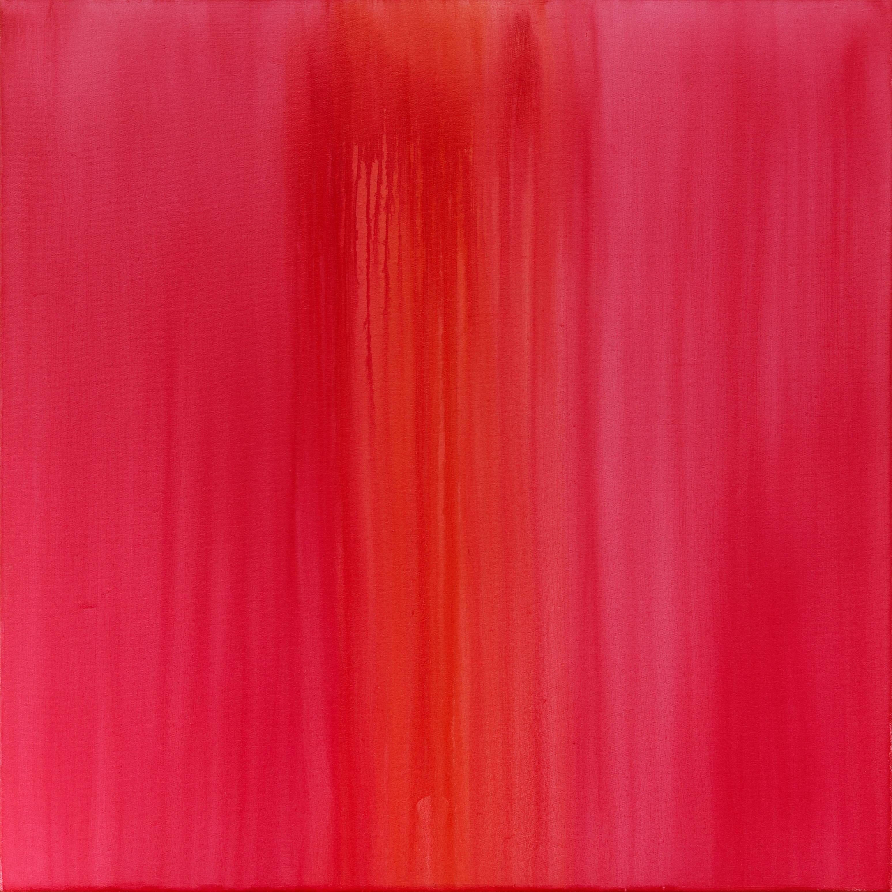 Anastasia Pelias Abstract Painting - Ritual Devotion (ruby lake light, madder lake brilliant)