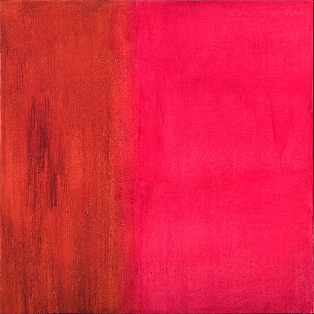 Anastasia Pelias Abstract Painting - Washed (red oxide, magenta)