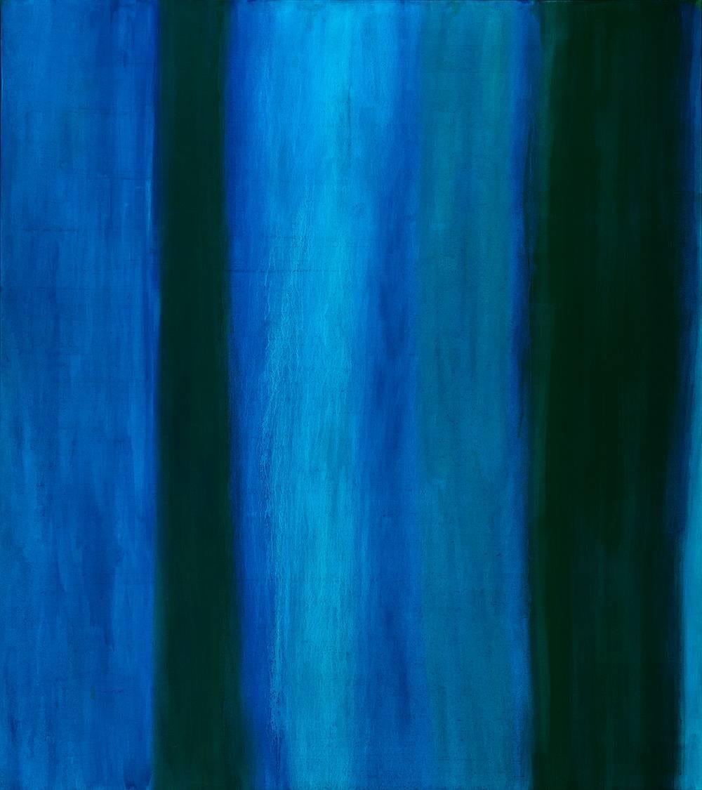 Anastasia Pelias Abstract Painting - Washed (blue, turquoise)