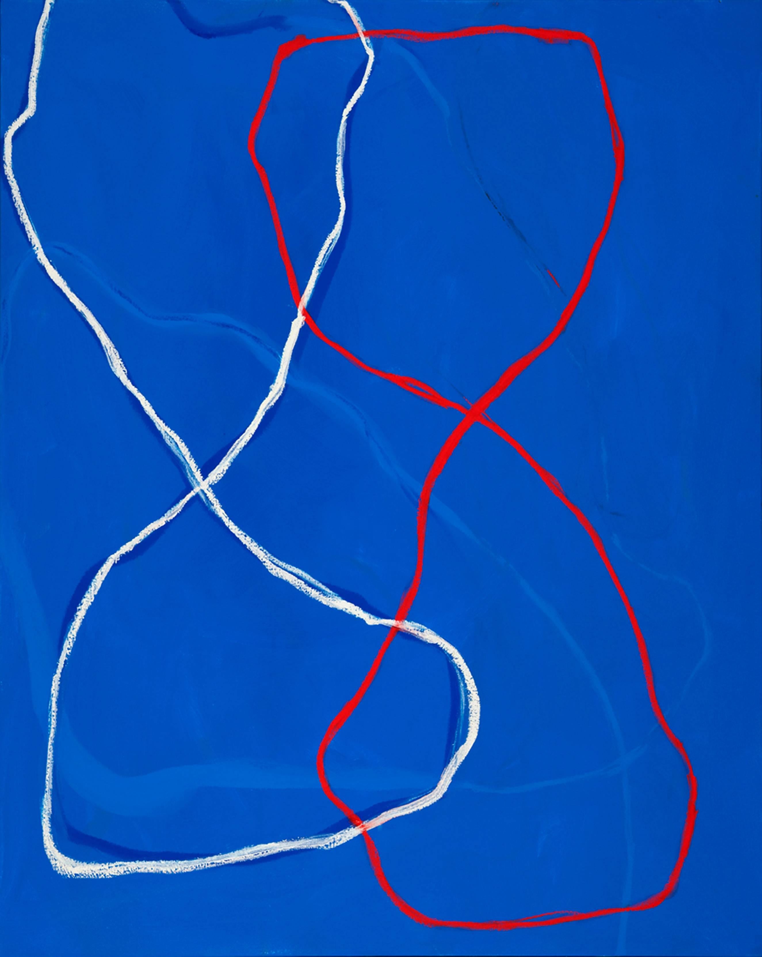 Anastasia Pelias Abstract Painting - Automatics (blue again)