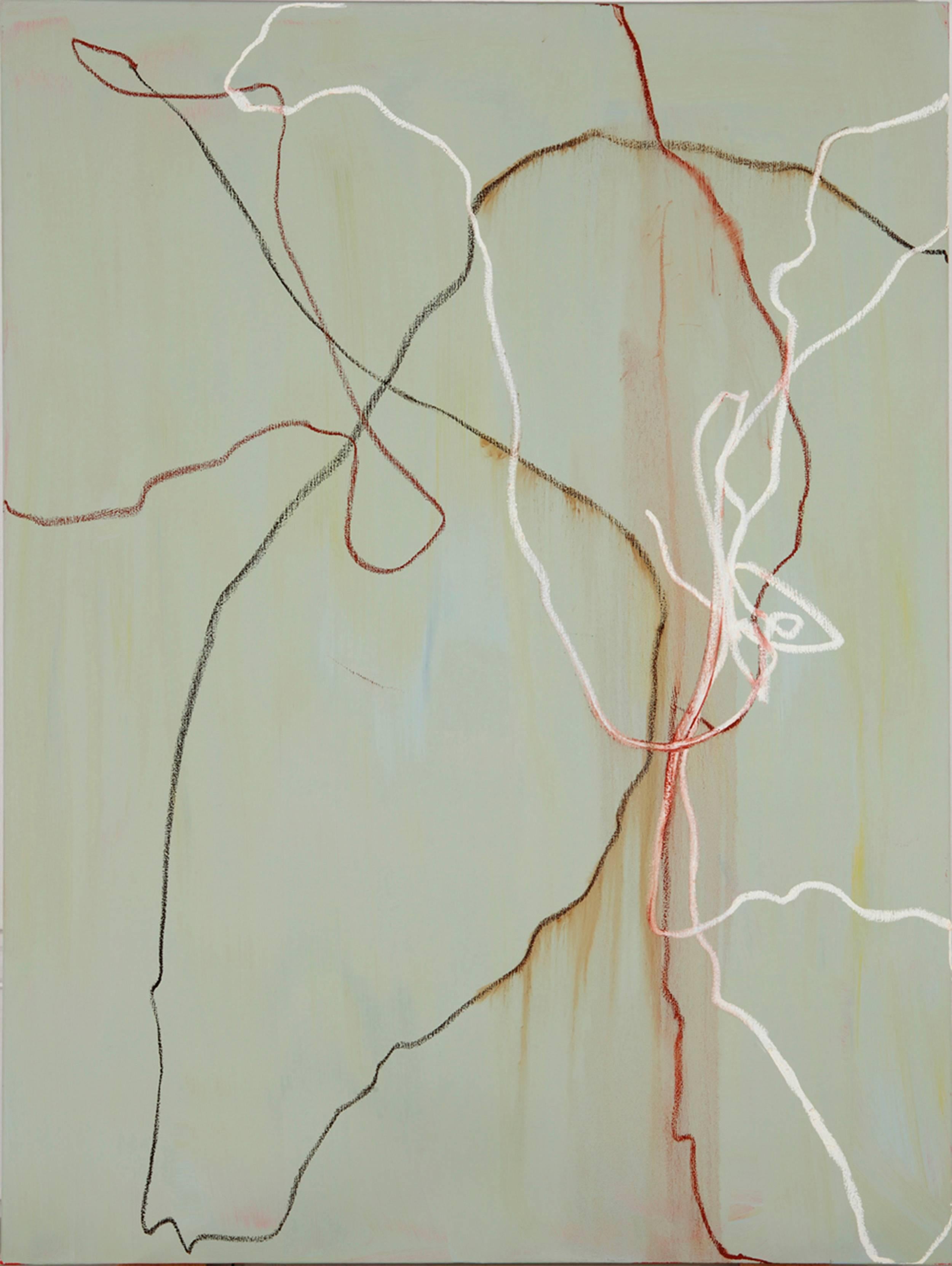 Anastasia Pelias Abstract Painting – Automatik (stillgrün)