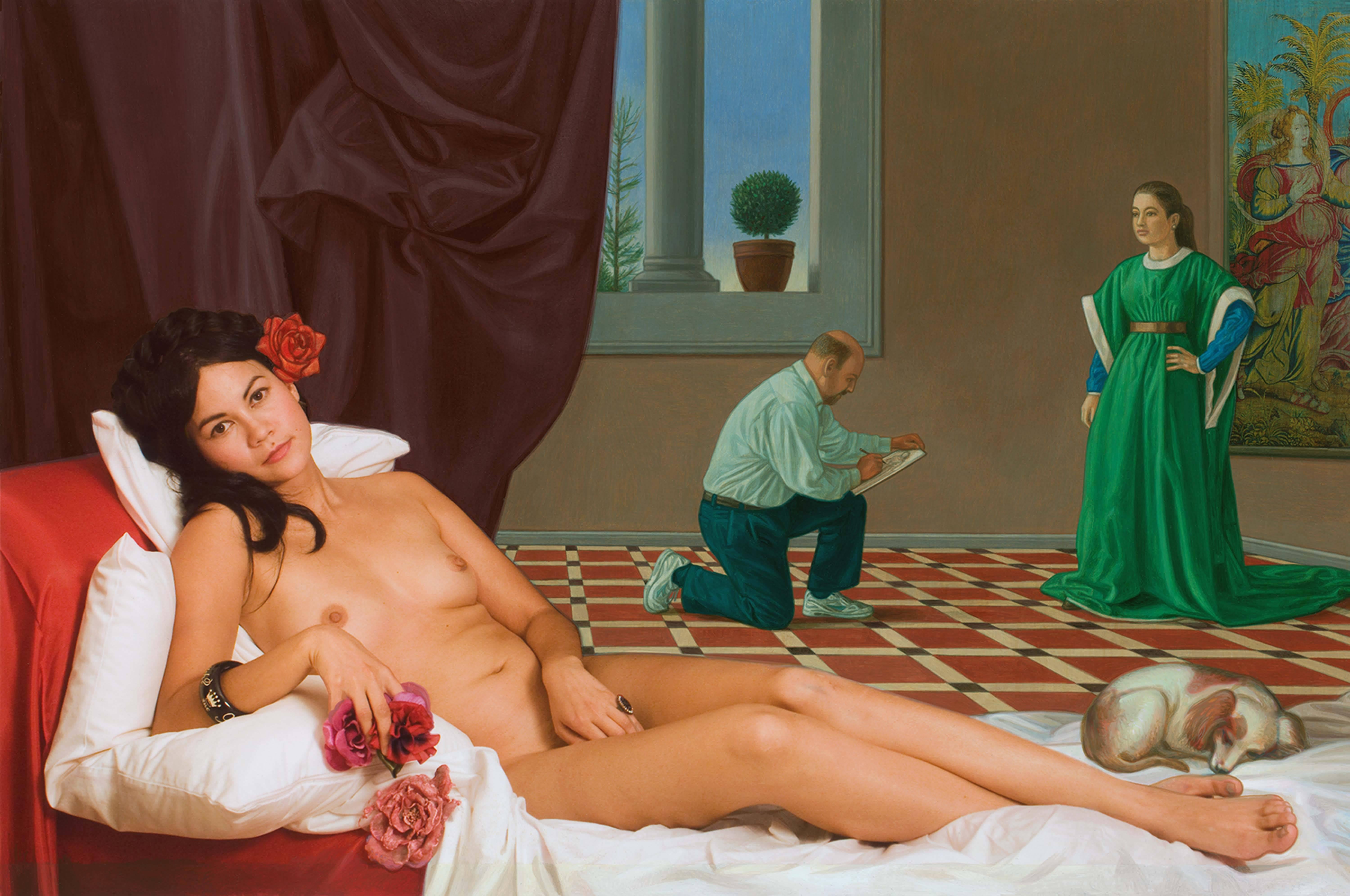E2 - Kleinveld & Julien Figurative Photograph - Ode to Titian's Venus of Urbino