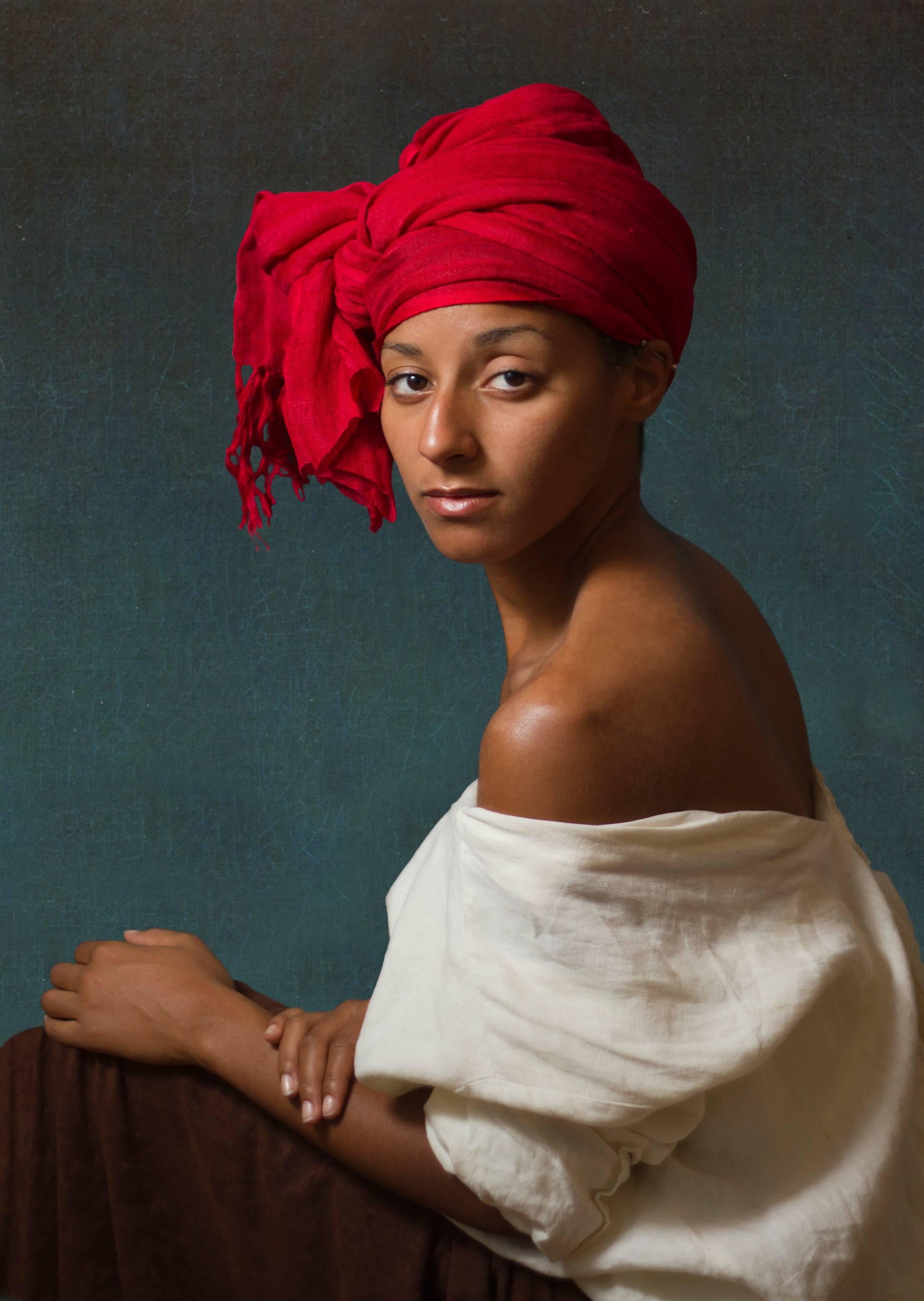 E2 - Kleinveld & Julien Figurative Photograph - Ode to Aman's Creole with a Red Headdress