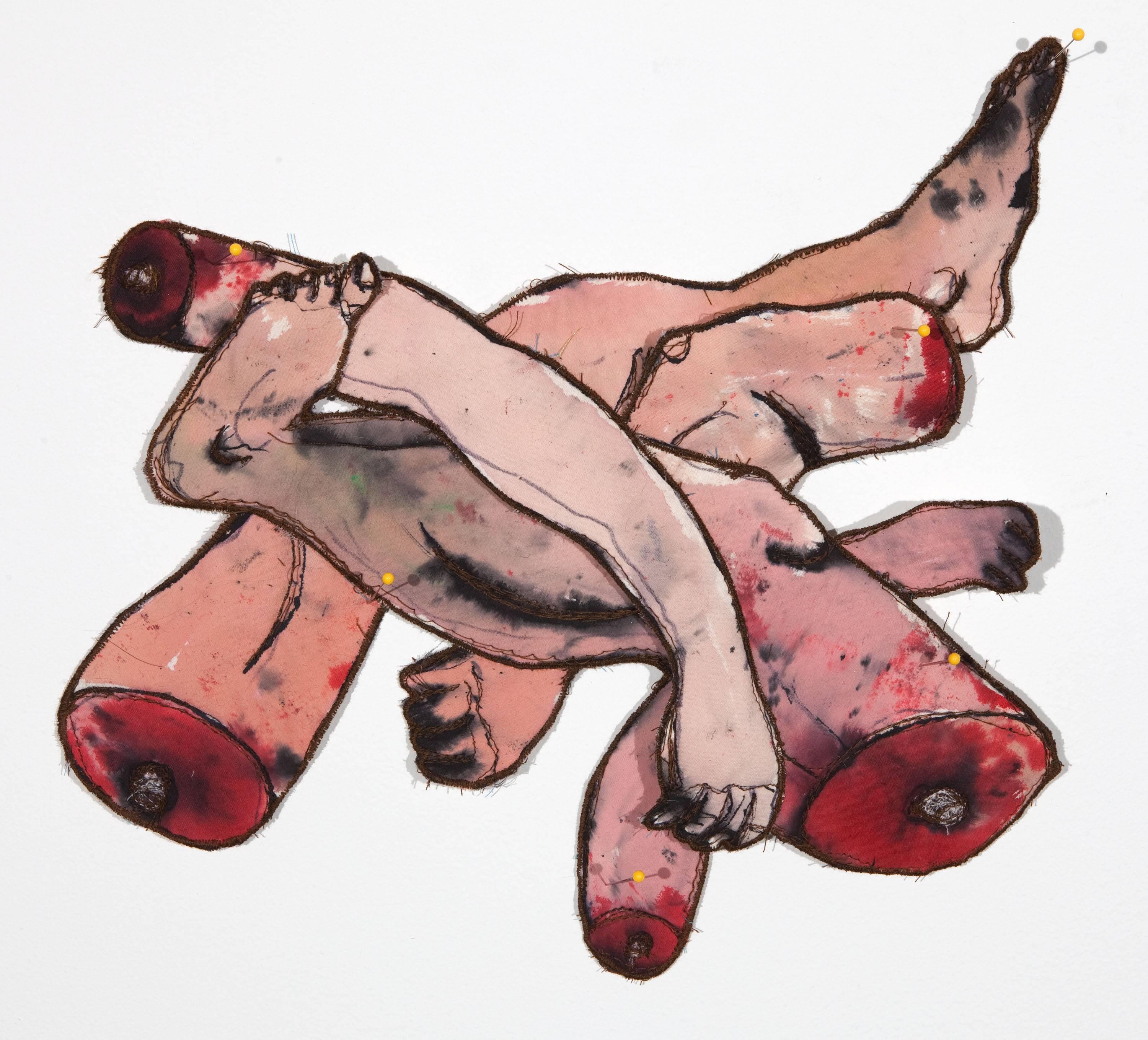 Give a Dog a Bone (limbs) - Mixed Media Art by Gina Phillips