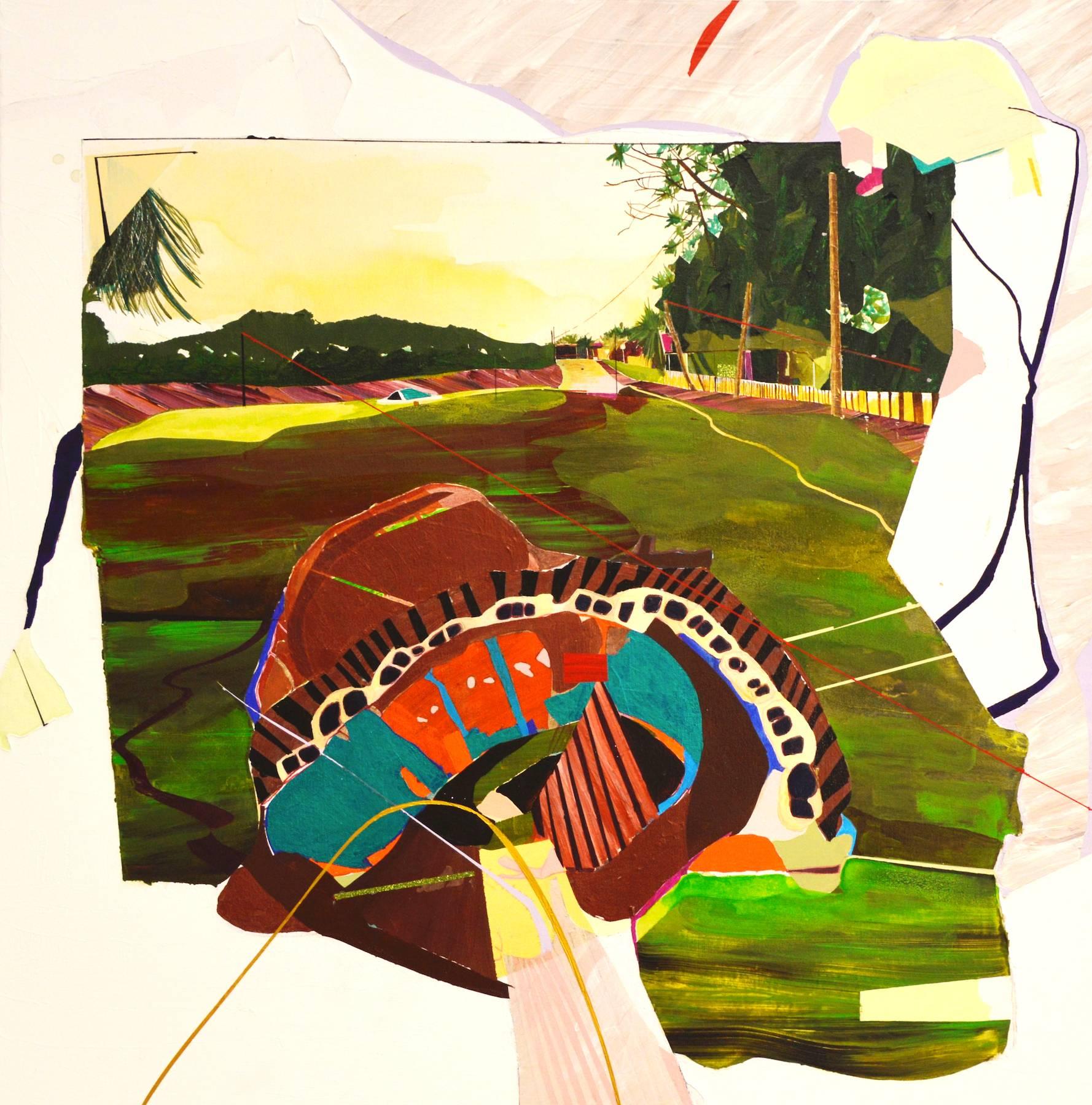 Jenny Day Landscape Painting - Deeper Still (Skid Steer)