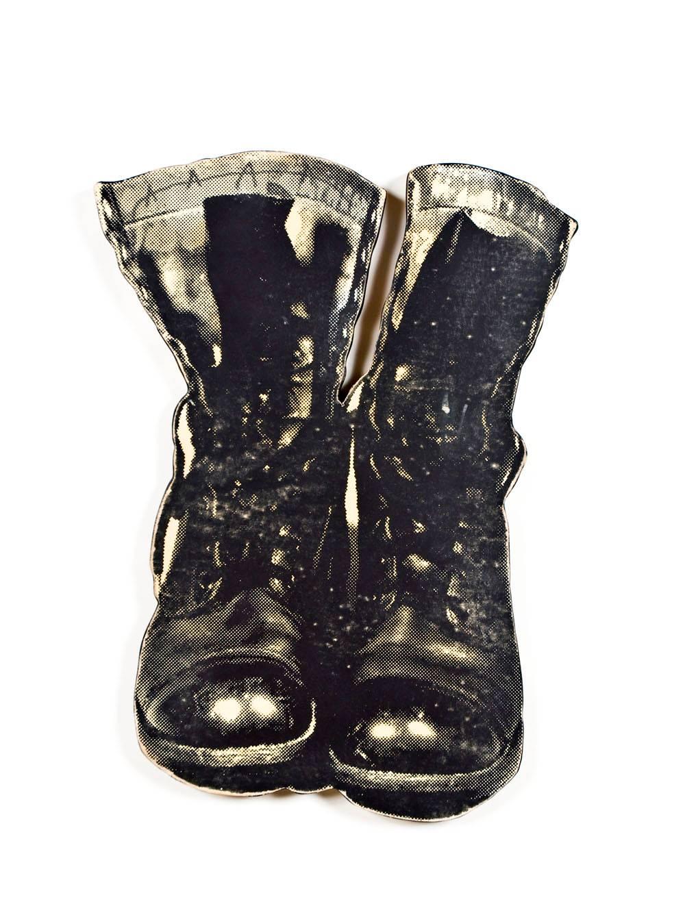 Alison's Combat Boots - Sculpture by Skylar Fein