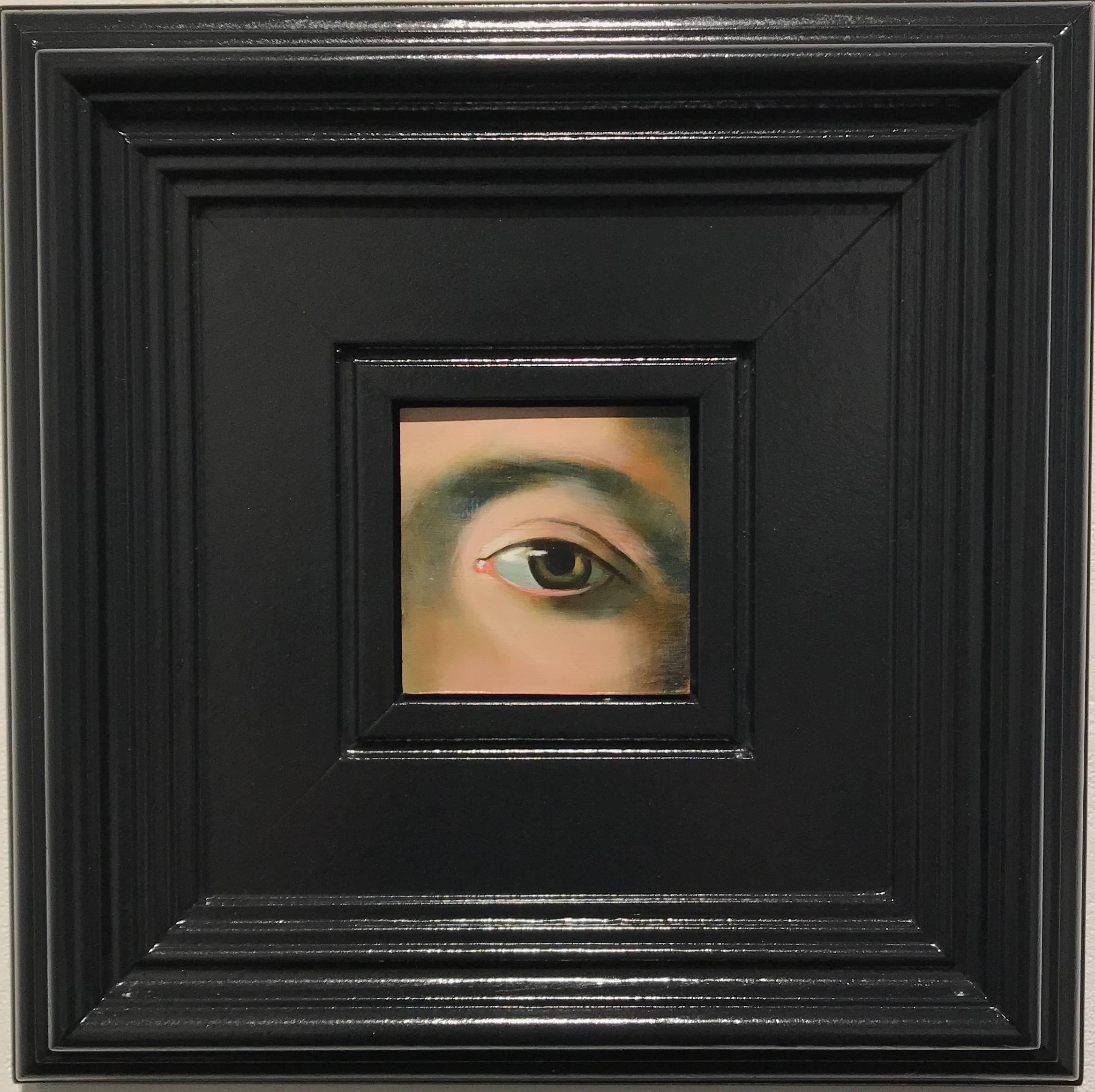 Rachel Burch Williams Portrait Painting - Eye XXIII (after Caravaggio, Lute Player)