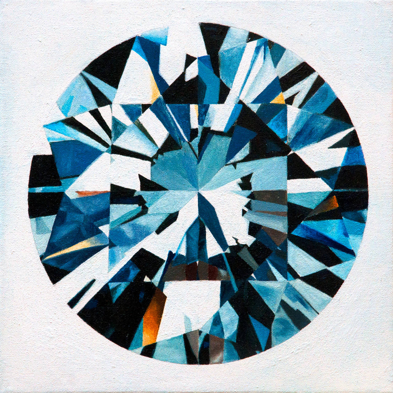 Bonnie Maygarden Abstract Painting - Blue Gem