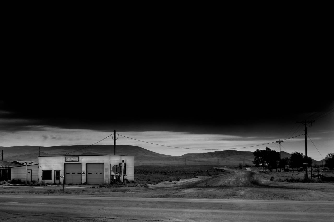 Teri Havens Black and White Photograph - Jeffrey City, Wyoming