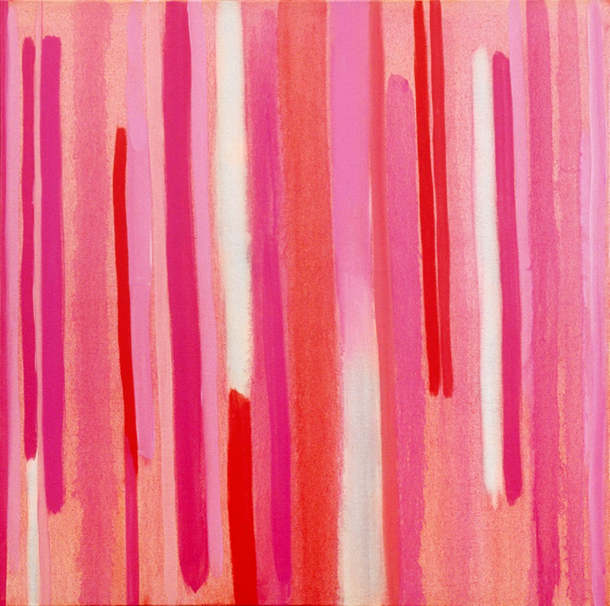 Lucky Stripe, Rosy (diptych) - Painting by Anastasia Pelias