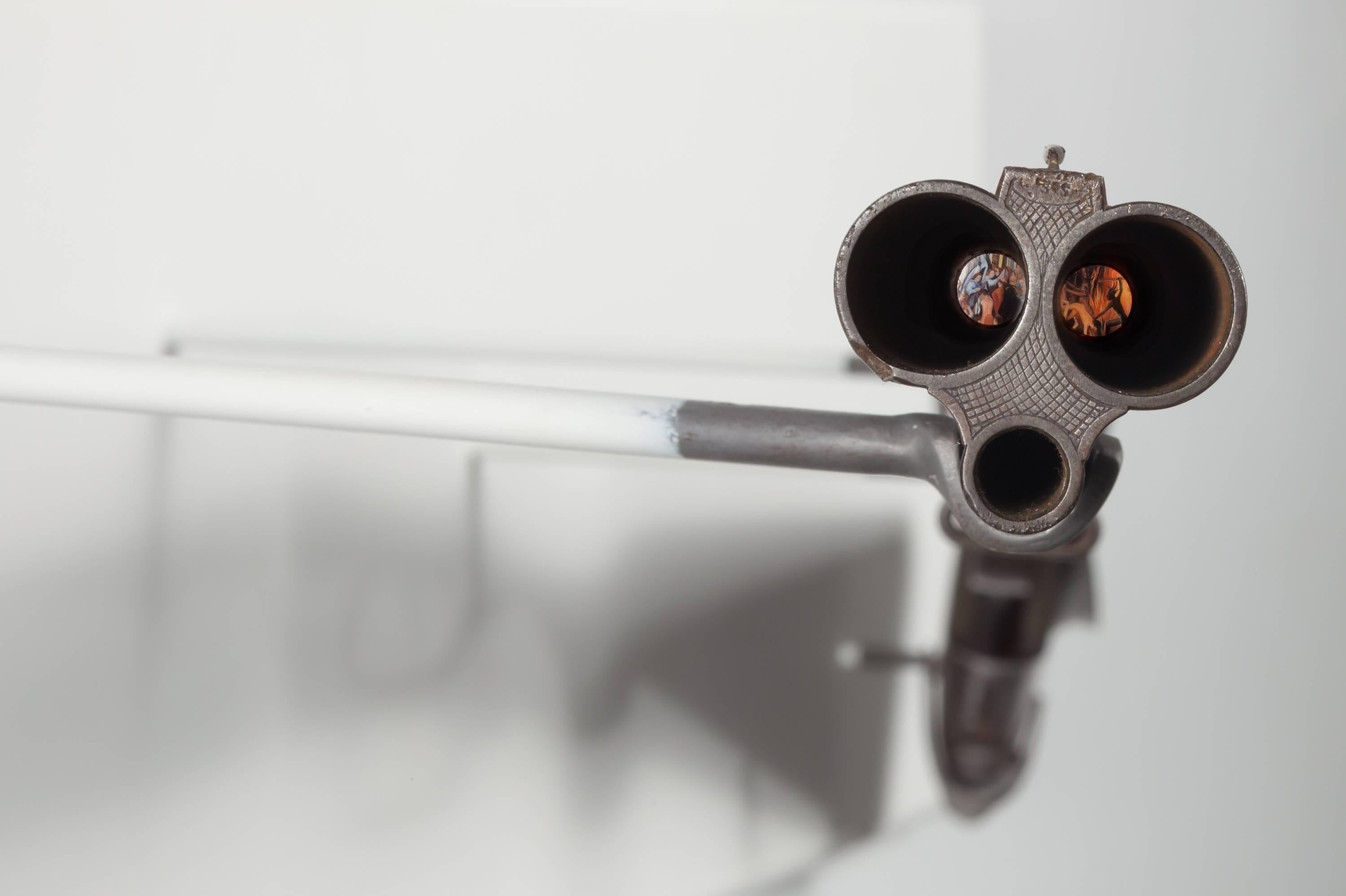 looking down shotgun barrel