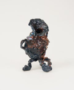 Vase Raku avec motif anthropomorphe 2