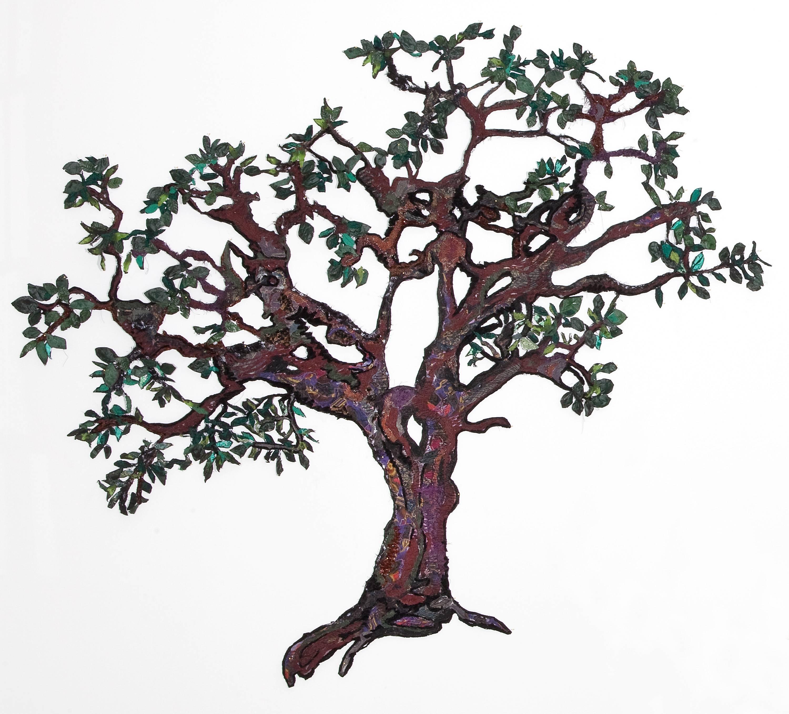 Adam and Eve Tree I - Mixed Media Art by Gina Phillips