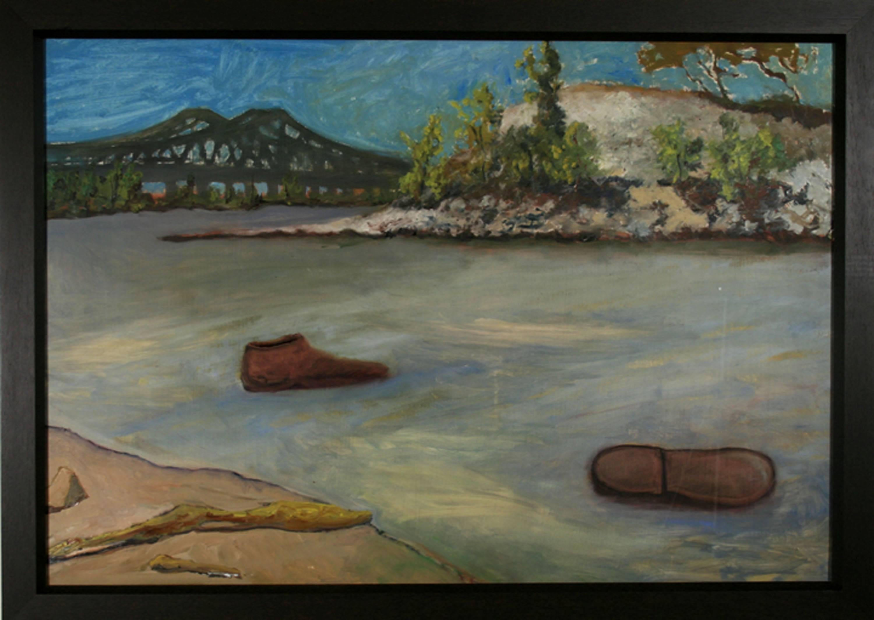 Adams Schuhe – Painting von Gina Phillips