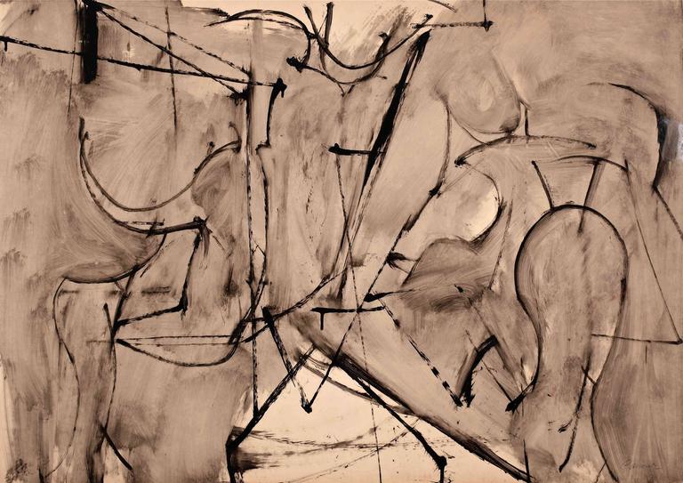 Nicolas Carone Abstract Painting - Untitled (P-2619-S)