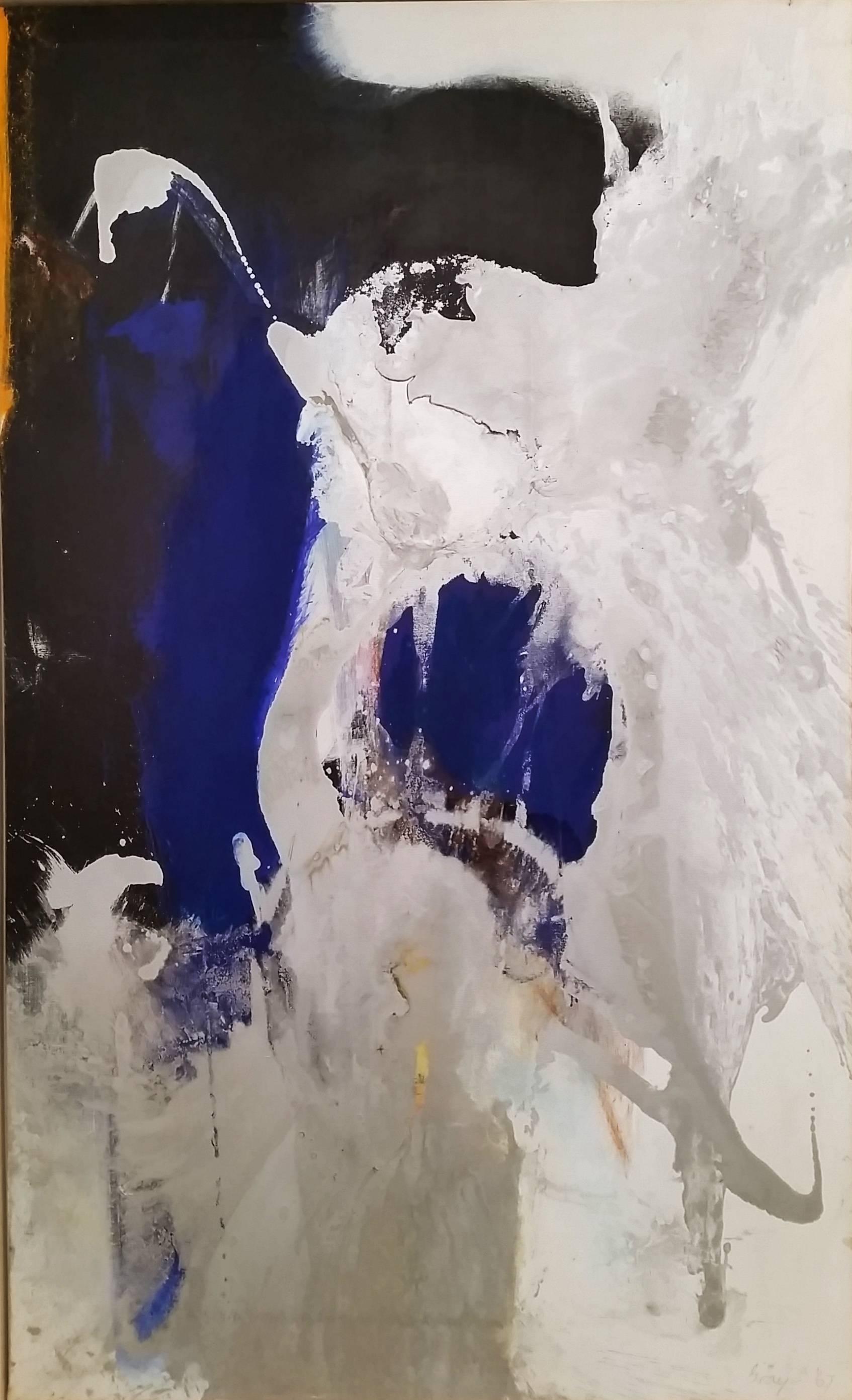 Cleve Gray Abstract Painting - Silver Spectre