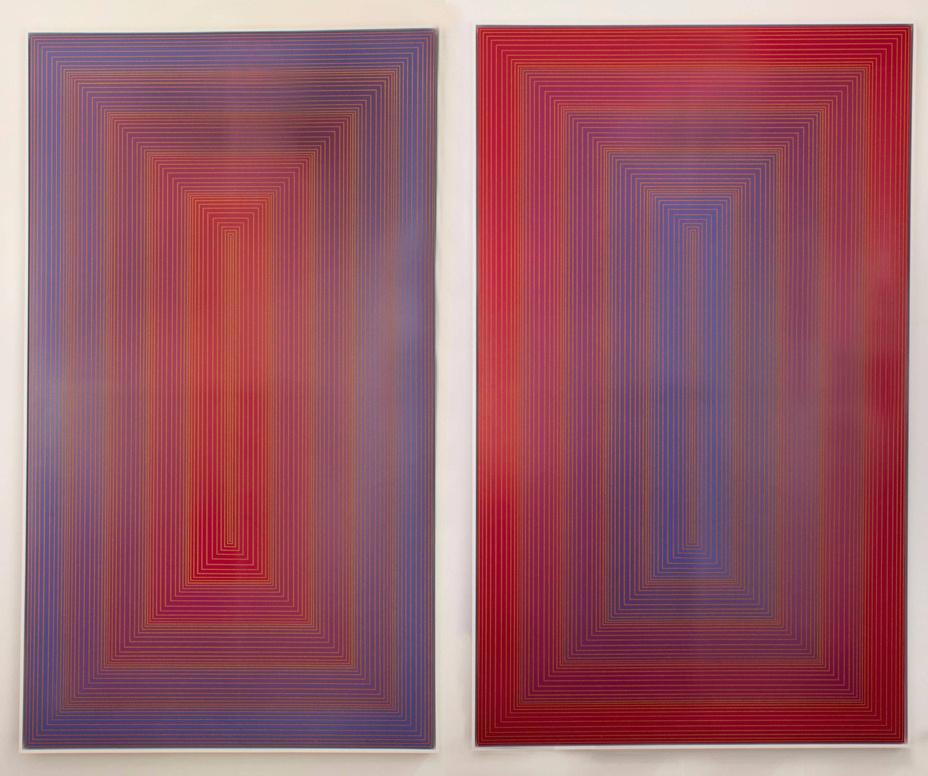 Rotes bis blaues Portal – Print von Richard Anuszkiewicz