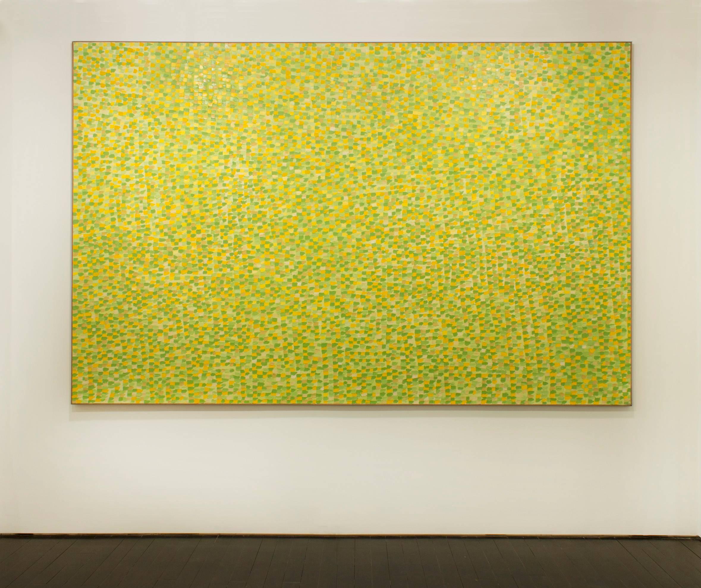 Shirley Goldfarb Abstract Painting - Yellows and Greens