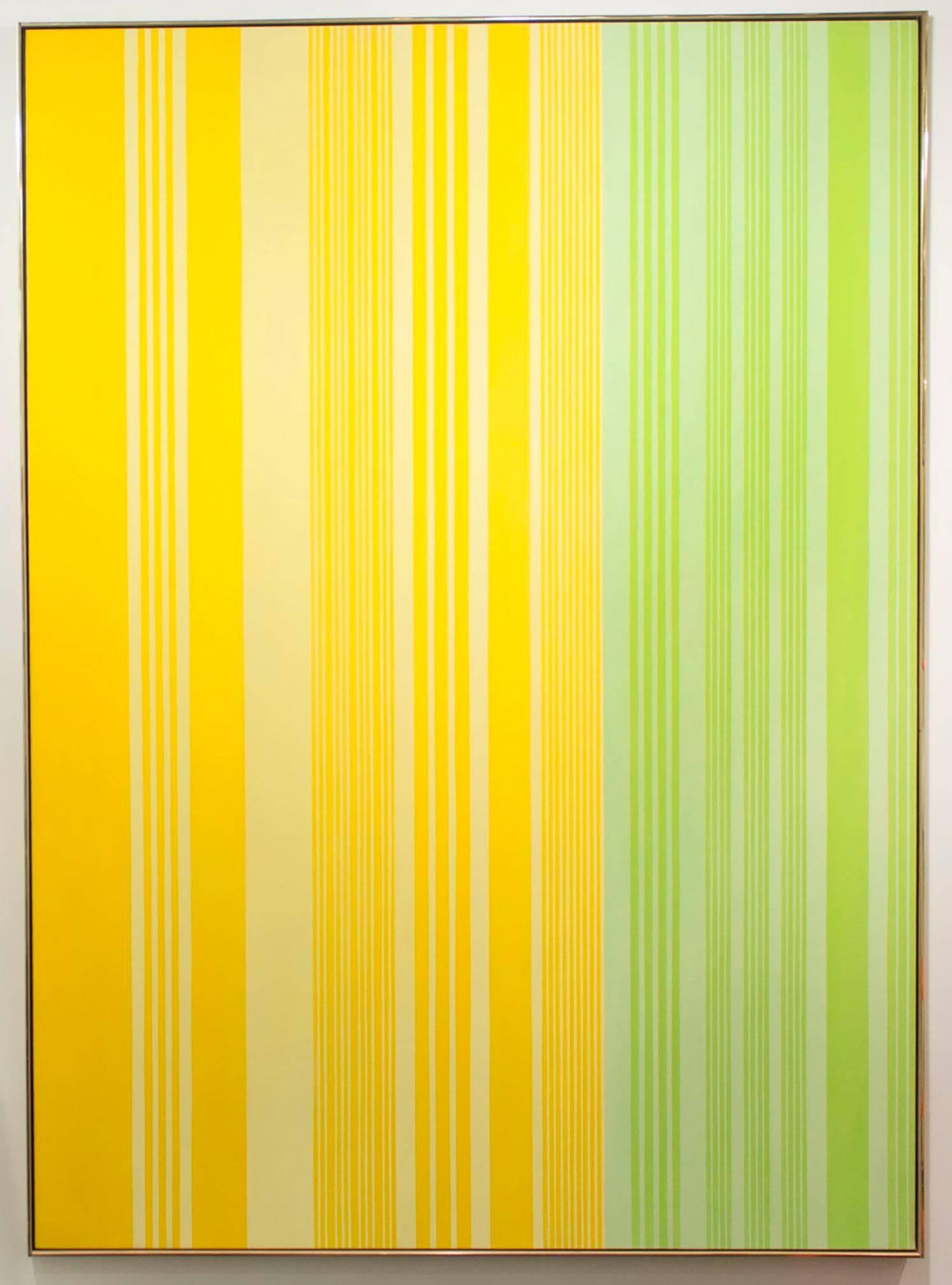 Gene Davis Abstract Painting - Lime - Lemon