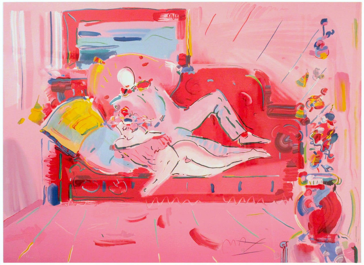 Dega with Lady (Reclining) - Print by Peter Max